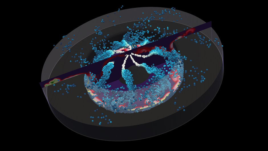 Data visualization of a combustion chamber